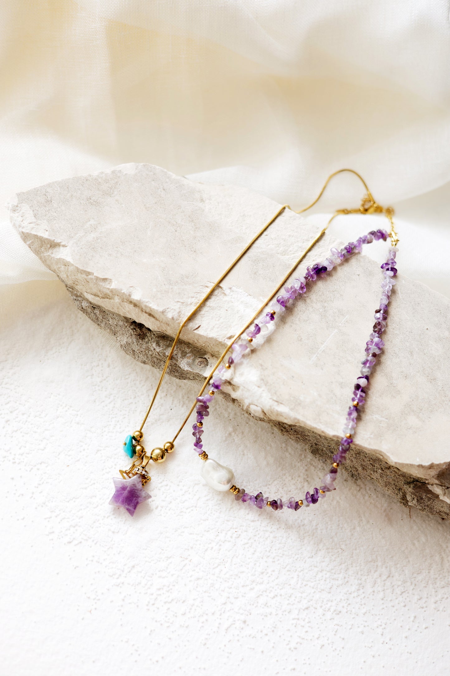 Purple Star Set Ogrlica