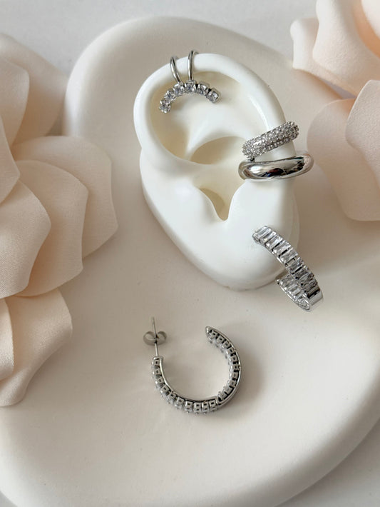 Srebrne Ear Cuff Naušnice