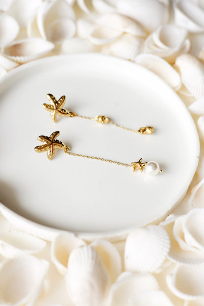 Decentne Zlatne Naušnice Sa Morskom Zvijezdom