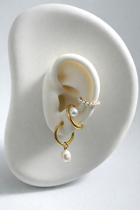 Ear cuff naušnice od čelika sa pozlatom