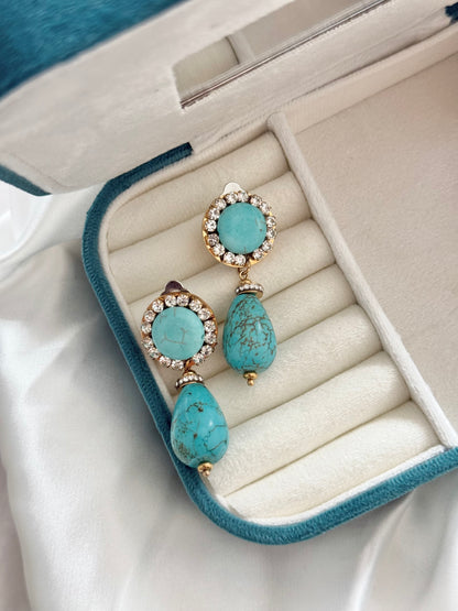 Male tirkizne naušnice od nehrđajućeg čelika, minimalistički elegantan ženski nakit